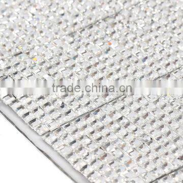 best factory price Plastic Mesh 24row Rhinestone Mesh for handcraft DIY Garment Clothing Accessories