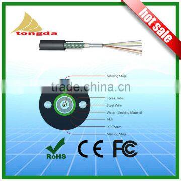 Outdoor Fiber optic cable 12 core 24 core Armored G652D GYXTW Aerial