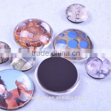 Promotion souvenir gift mini crystal glass round fridge magnet