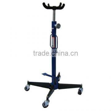 Transmission jack, 500kg, foot-pedal operated, fixed saddle