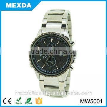 luxury multi day and date function man bracelet watch