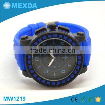 Fashion Custom Stainless Steel Back Cese Silicone Rubber Slap Watch photo-3