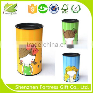 high quality food paper tube with tin cap