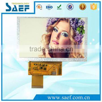 SAEF panel 800x480 5.0 inch high brightness lcd TFT display RGB interface 40 pins
