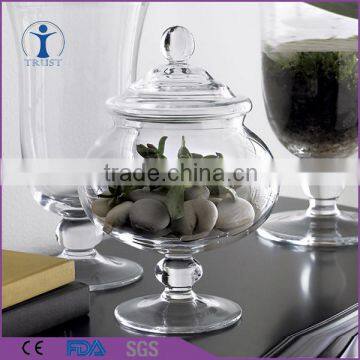 Best price factory supply clear round candy glass jars with lid                        
                                                Quality Choice