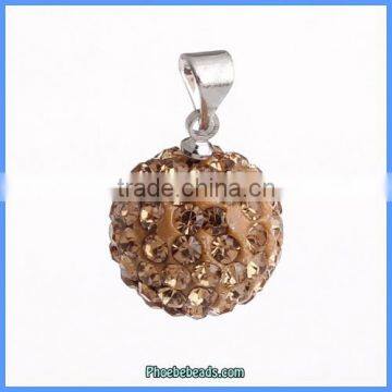 Wholesale 14mm Many Colors Shamballa Ball Pendant For Making Fashion Necklace CPP-R1405