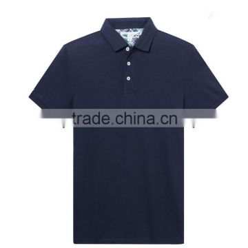 2015 Mens pure cotton polo shirts with quick dry and moisture transfer function.