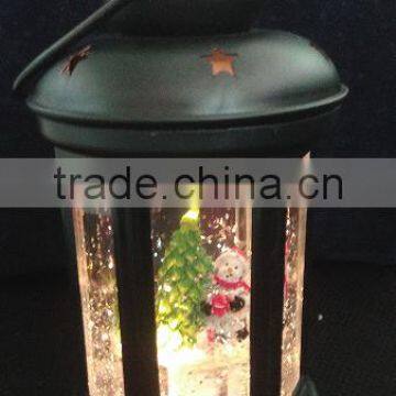 water swirling led christmas lantern light baterry operated