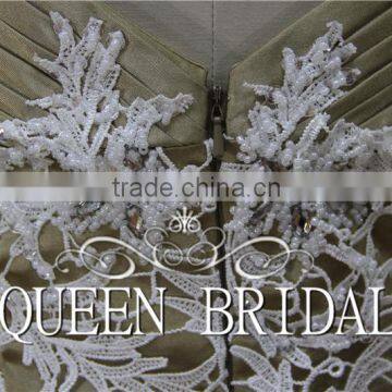 Real Works Elagant Lace Long Sleeve Muslim Evening Dress Sale 2015 photo-6
