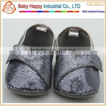 2015 sequins fabric most popular design baby princess shoes