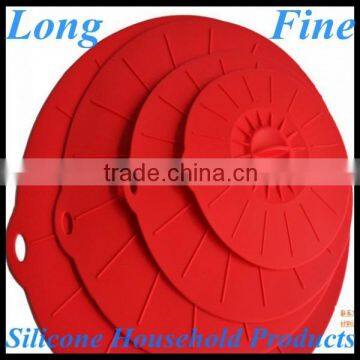 New Products On China Market Non Spill Natural Silicone Suction Lid