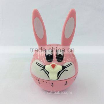 custom rabbit shape timer olock for kitchen/plastic digital clock countdown timer/oem animal shape timer clock