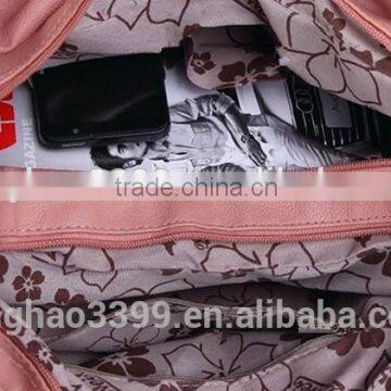 Fashion Design Shoulder Bag Lady Leather Backpack Multifunction Pink Handbag photo-3