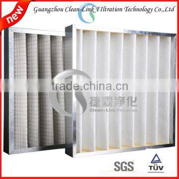 washable aluminum frame polyester sythetic fibre foldaway panel filter