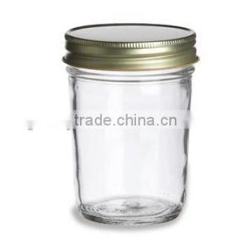 8oz mason jar with screw gold cap