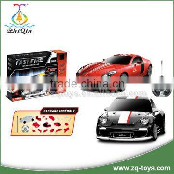 Kids plastic car toys assemble toy intelligent diy model rc car toy car roof can change