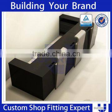 professional manufacture wood counter reception desk cash counter for shop