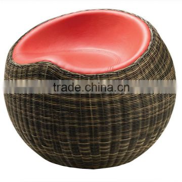 Rattan base pp cover modern outdoor leisure chair/ plastic leisure chair.