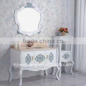 European Antique style hot sell Solid Wood Bathroom Vanity