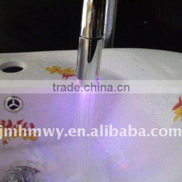 auto jump color led faucet light