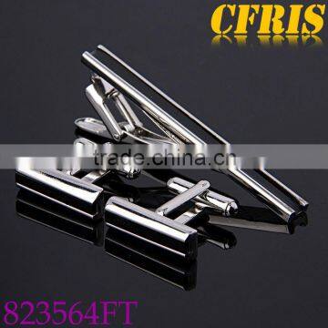 Wholesale superior enamel cufflinks and tie clip set for T-Shirts