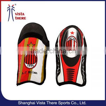 AC milan logo football plastic soft shin guard for child