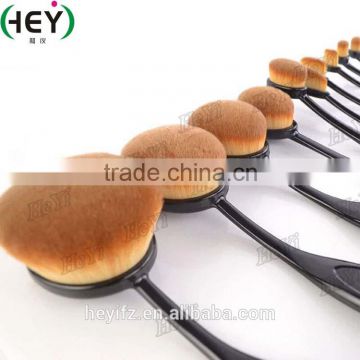 Hot Sale Synthetic Hair Nylon Flexible Handle Toothbrush Shape Vegan Cosmetic Brush Set