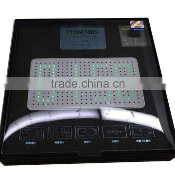 Intelligent LED clock power bank 5200ma USB, display different capacity of the battery with percentage