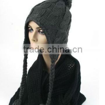 Women's Trapper Knit Winter Ear Flap Hat