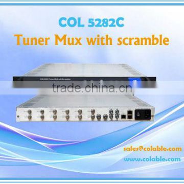 6 Tuners (DVB-S/DVB-C/DVB-S2/ISDB-T optional),Digital TV IP Mux-Scrambler COL5282C