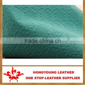 Embossed Full Grain Flower Extured Semi-pu Synthetic Leather for Vintage Handbags Making photo-3