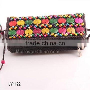 2016 New Designs in Stock Wholesale High Quality Coconut Shell Bag for Girls Wallet