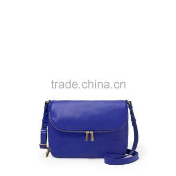 lady fashion handbag double zip crossbody bag