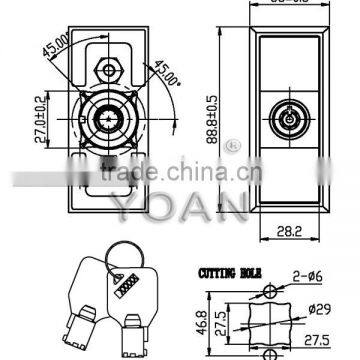 Popular UpT-handle Tubular Vending Machine Lock photo-6