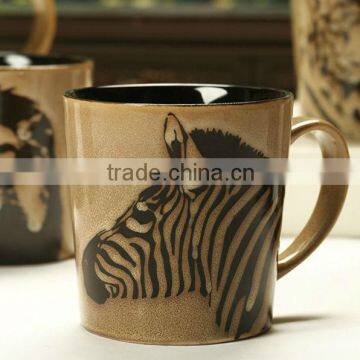 ceramic animal mug glazed coffee mug