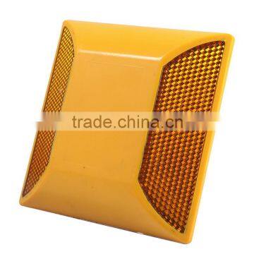 yellow double sides ABS sides road stud reflective safety road spikes