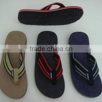 663 LOULUEN Fabric Strap Flip Flops Beach Slippers For Man photo-3