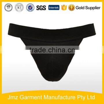 hot sale cotton elastane men sexy briefs in black g-string for men