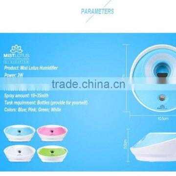 50ml DC5V mini portable lotus shape air humidifier /mini air purifier