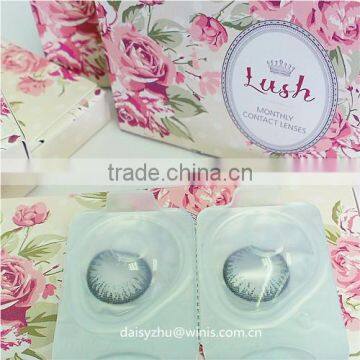 Lush Singapore cosmetic 1 month 2 tone 14mm wholesale Royal luxury colour contact lens