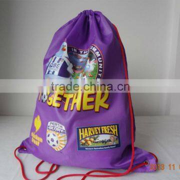 Cheap wholesale custom design polyester drawstring shopping bags