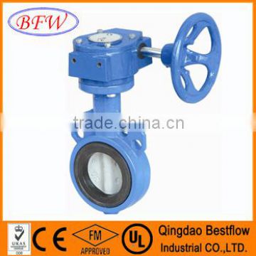 Wafer butterfly valve with pneumatic actuater manufactured in china