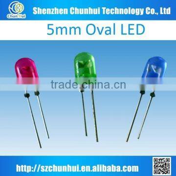 2015 hot oval High brightness 5mm oval led