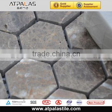 popular designs hexagon mosaic tile,hexagon stone marble mosaic tile