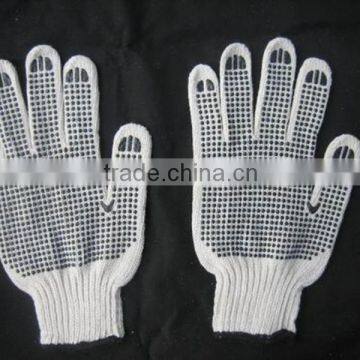 7g Bleach White Both Sides on PVC Dotted Knit Work Glove