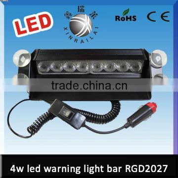 Super bright 4w Available colors mini led warning light inemergency lights with 4 pcs Vacuum Suction Cups and cigar