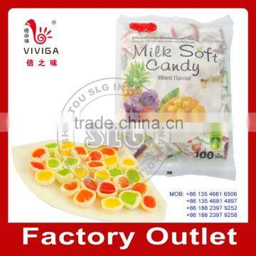 ball shape fruity milk flavor thailand center filled soft candy