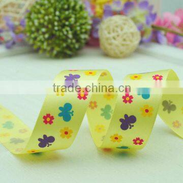 best selling color butterfly printed ribbon for decoration