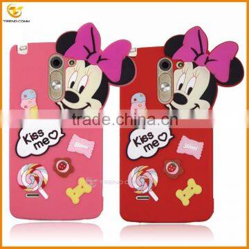  hot selling cartoon silicon case for LG G3 Stylus