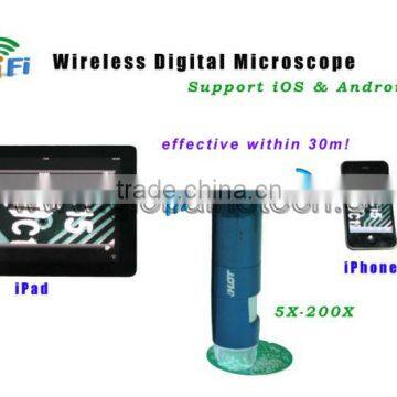 200 wireless microscope for iPad/iPhone/Android tablet PC/mobile